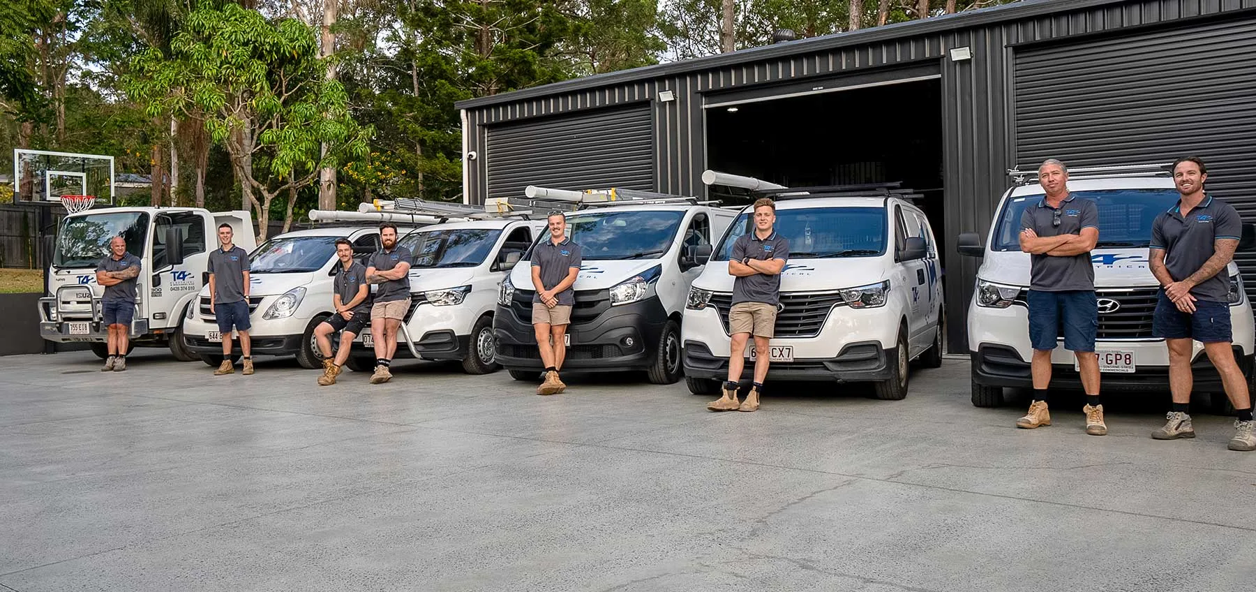 The service fleet and team at headquarters